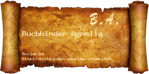 Buchbinder Agnella névjegykártya